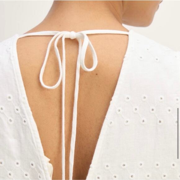EVERLANE White 100% Linen Dress Size Small - Picture 3 of 12